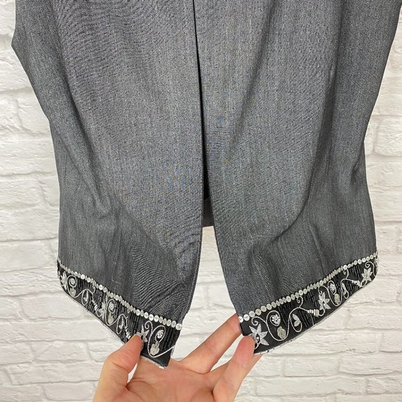 Windsor Set Top and Jacket in Grey/Black Sequined - Picture 4 of 8